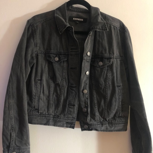 Express Jackets & Blazers - Express Dark Gray Denim Jacket
